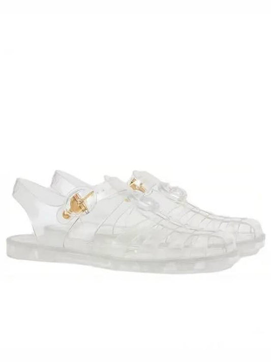 Luxury Gucci Trending 2025 Women's Double G Transparent Rubber Sandals White