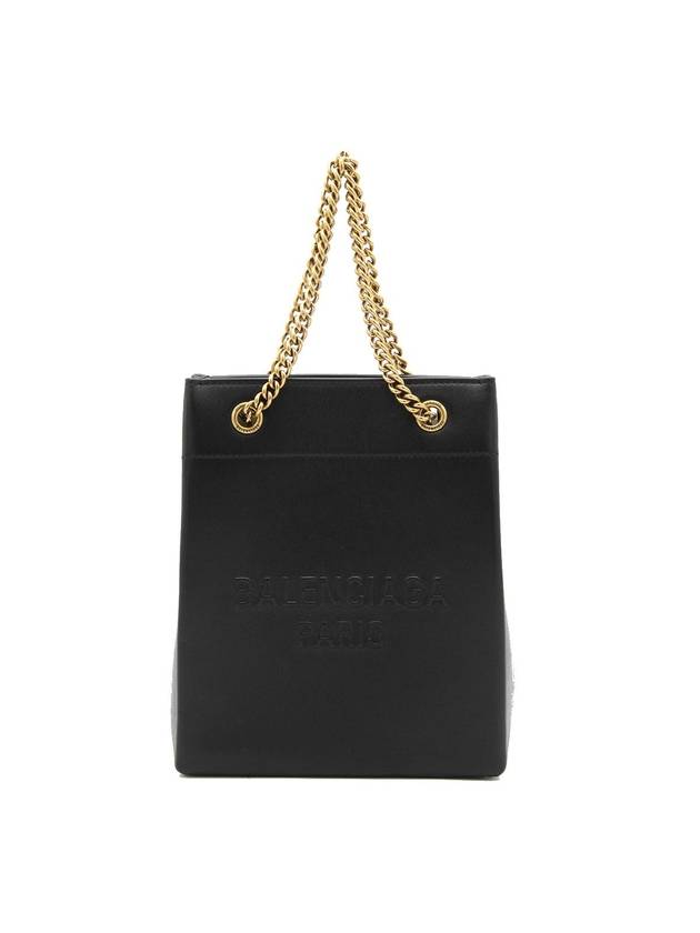 Luxury Balenciaga Leather Duty Free Tote Bag Black