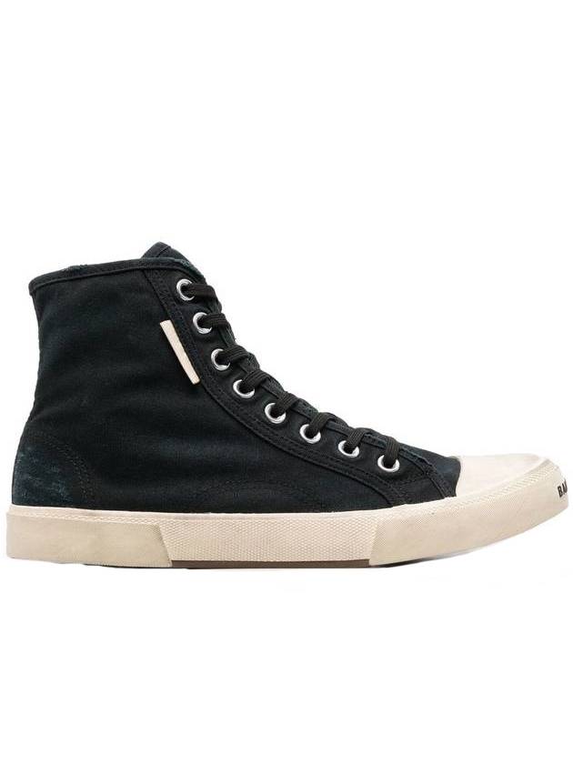 Luxury Balenciaga Paris High Top Sneakers Black
