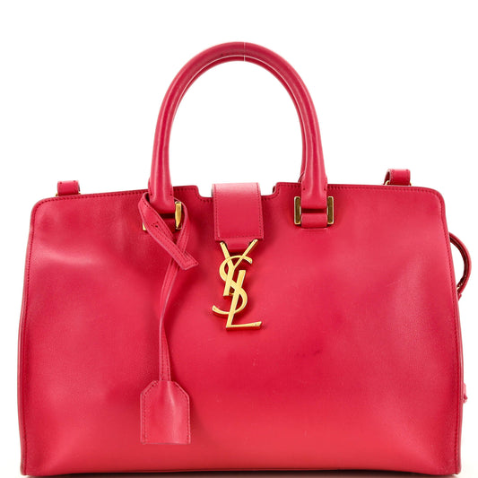 Luxury Saint Laurent Monogram Cabas Leather Small