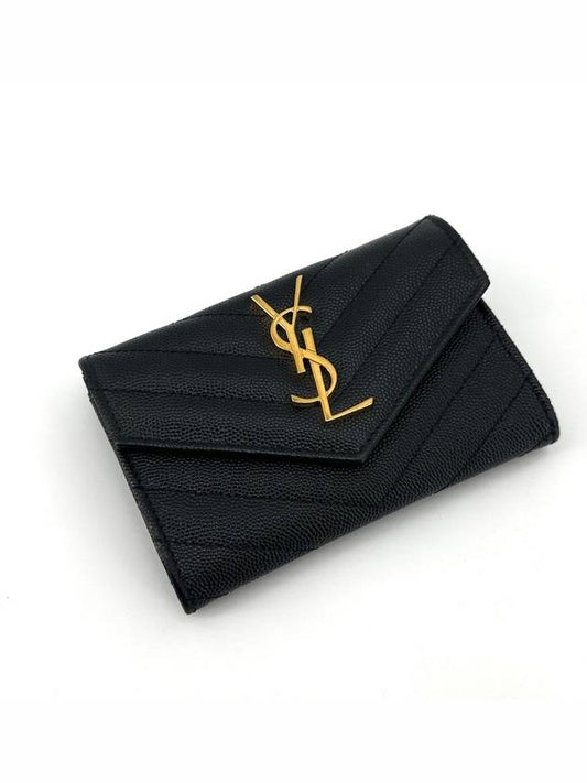 Luxury Saint Laurent Envelope gold card wallet 414404