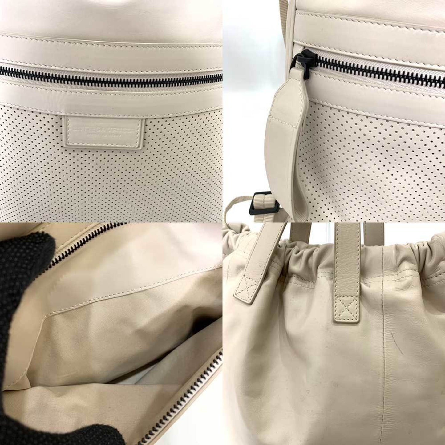 Luxury Bottega Veneta ivory  Leather Backpack ()