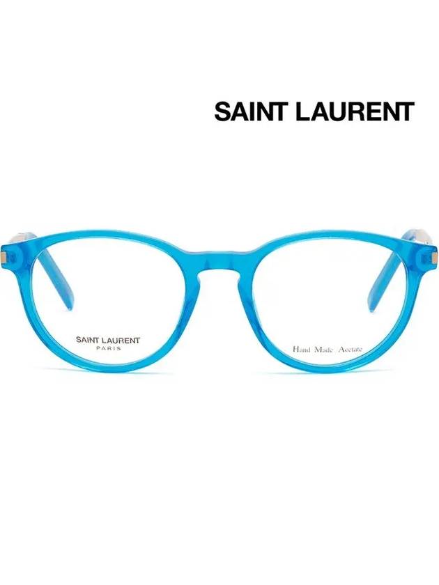 Luxury Saint Laurent Eyewear Metal Eyeglasses Blue