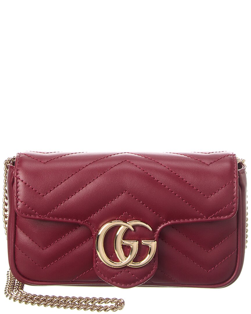 Luxury Gucci Trending 2025 GG Marmont Super Mini Matelasse Leather Shoulder Bag