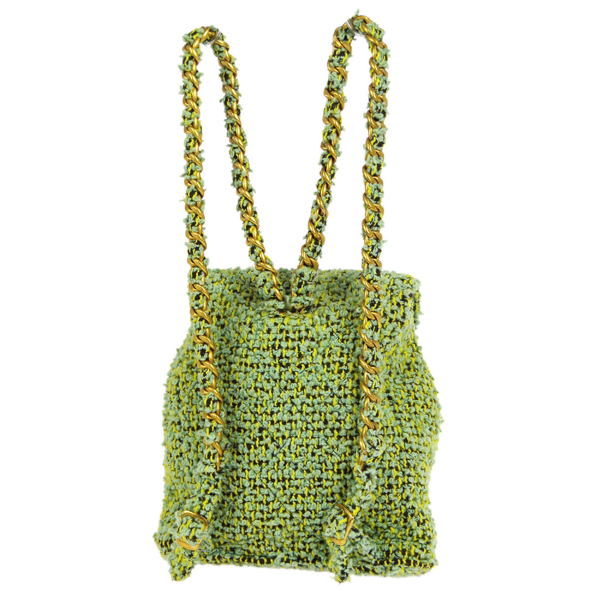 Luxury Chanel * 1994 Duma Backpack Large Green Tweed