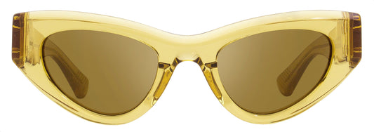 Luxury Bottega Veneta Women's Cat Eye Sunglasses BV1142S 003 Transparent Brown 49mm