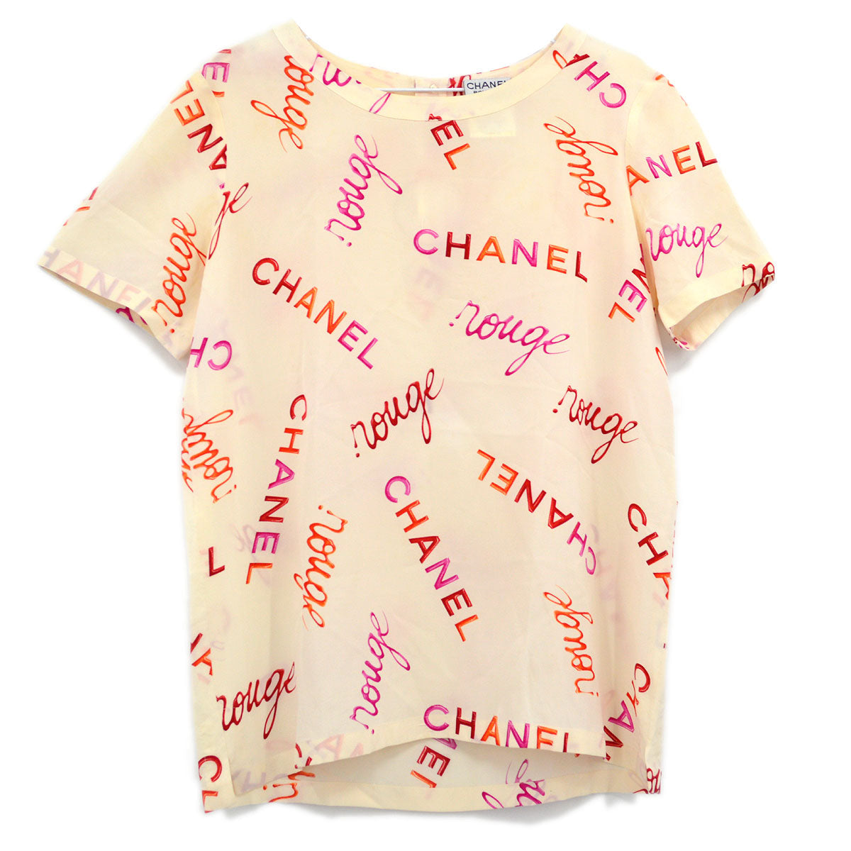 Luxury Chanel 1996 Spring logo-print silk T-shirt #40