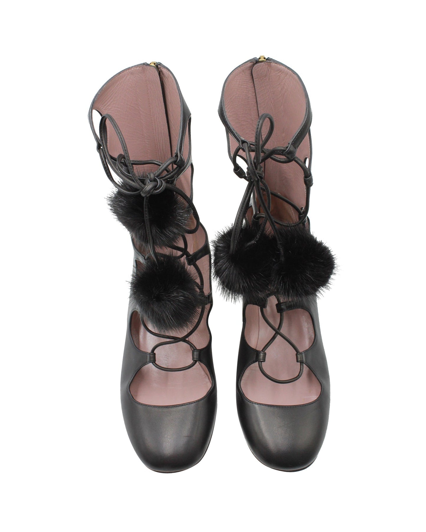Luxury Gucci Trending 2025 Heloise Lace-up Gladiator Boots In Black Leather