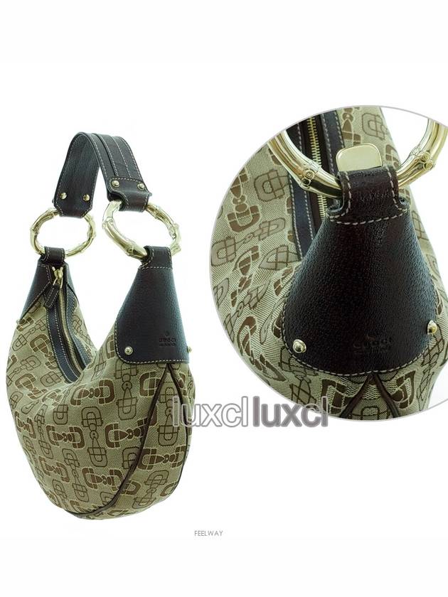 Luxury Gucci Trending 2025 Horsebit jacquard hobo shoulder bag 211519