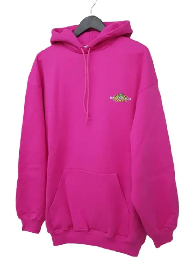 Luxury Balenciaga Bonjour Oversized Hoodie Pink