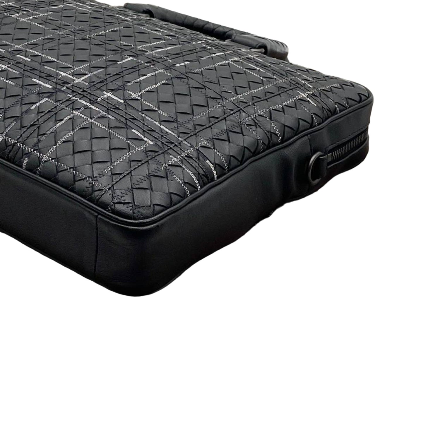 Luxury Bottega Veneta Atlas Intrecciato Leather Briefcase
