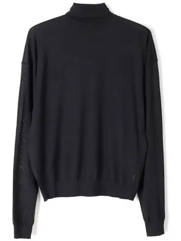 Luxury Saint Laurent Cassandre Turtleneck Black