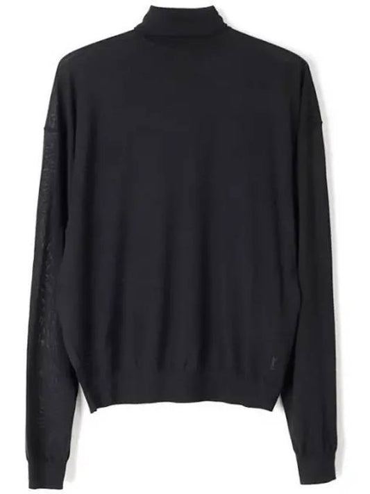 Luxury Saint Laurent Cassandre Turtleneck Black