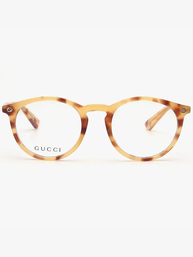 Luxury Gucci Trending 2025 Eyewear Round Horn-Rimmed Eyeglasses Yellow