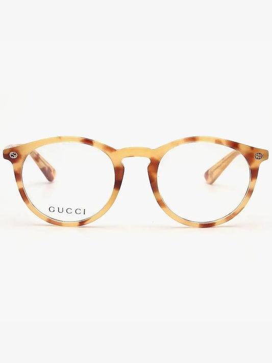 Luxury Gucci Trending 2025 Eyewear Round Horn-Rimmed Eyeglasses Yellow