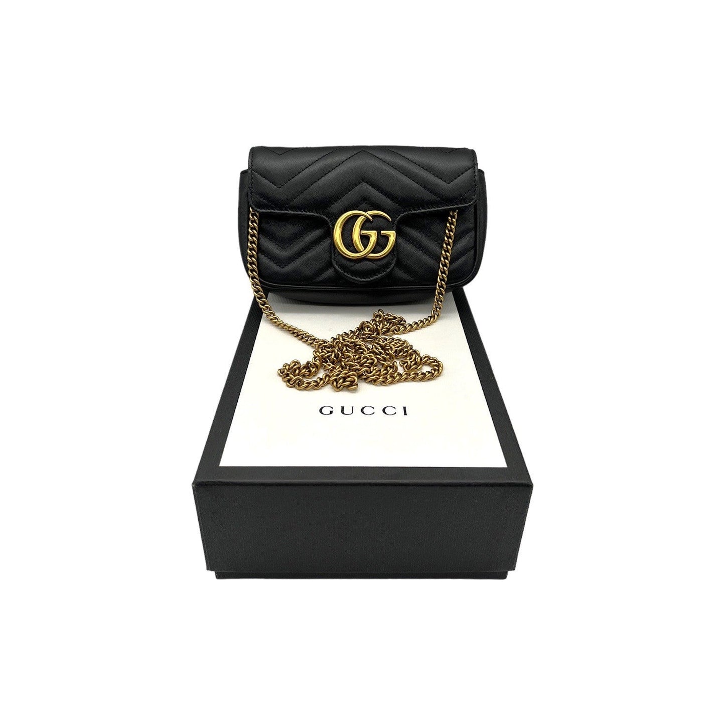 Luxury Gucci Super Mini GG Marmont Matelassé Bag