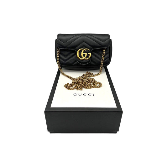 Luxury Gucci Super Mini GG Marmont Matelassé Bag