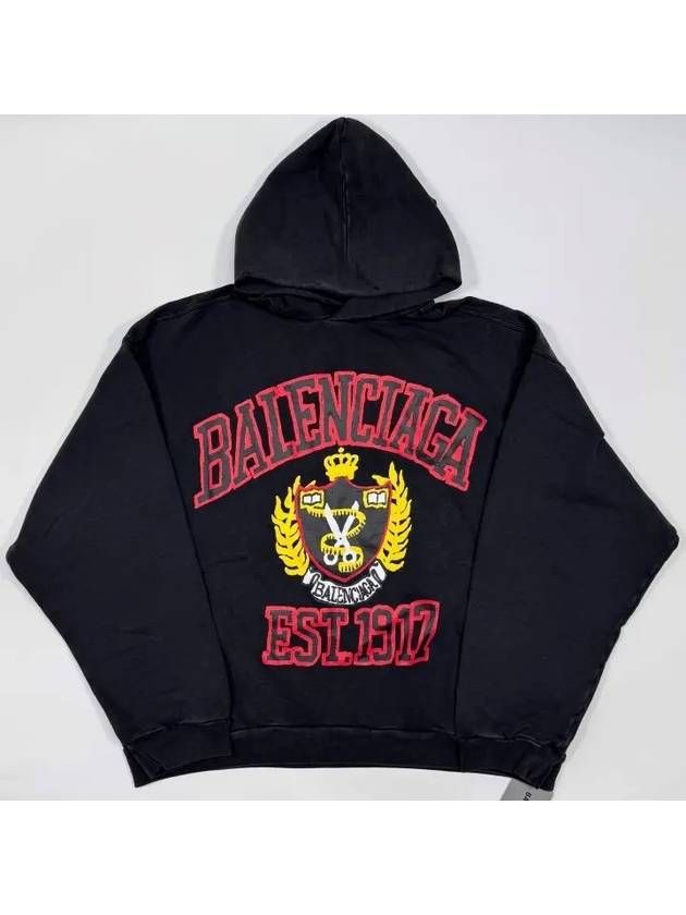 Luxury Balenciaga DIY College Medium Fit Hoodie Black