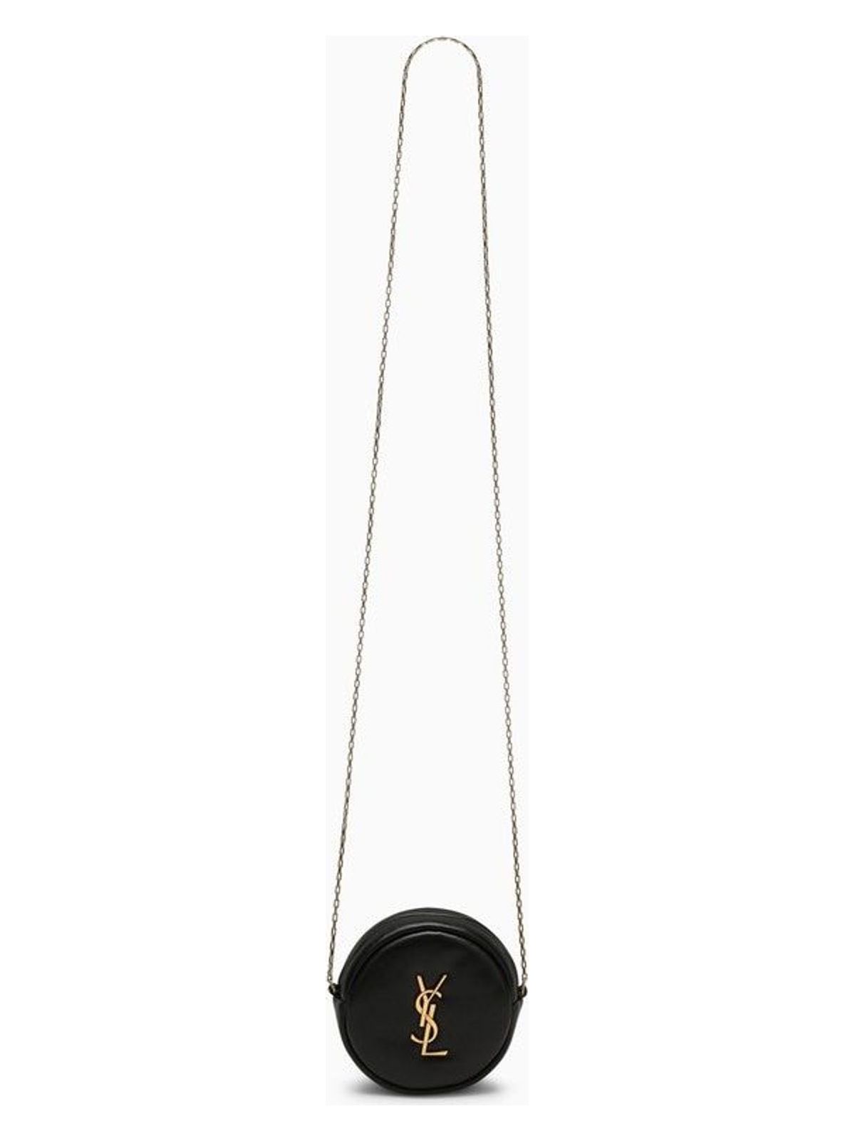 Luxury Saint Laurent Women's Round Cassandre Bag in Black | 787935AACX7