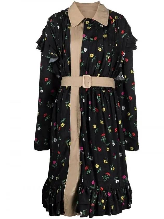 Luxury Balenciaga WoMen's Reversible Belt Trench Coat Black