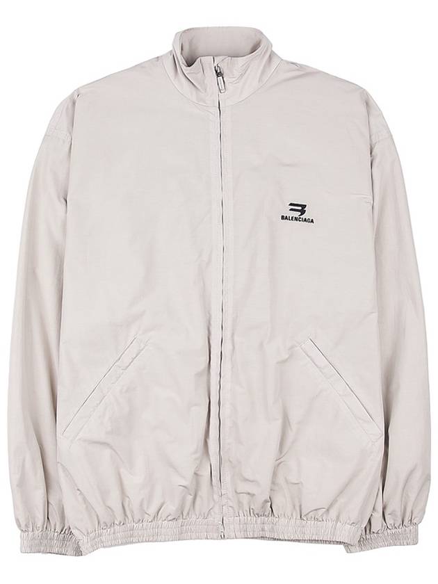 Luxury Balenciaga Logo Technical Track Jacket Beige