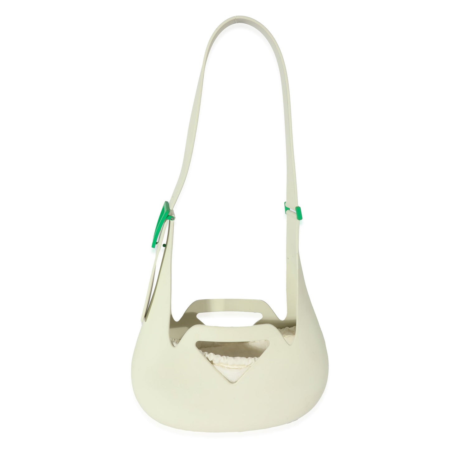 Luxury Bottega Veneta White Rubber Small Punch Bag