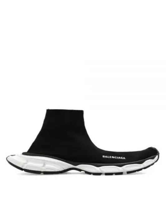 Luxury Balenciaga 3XL Sock Recycled Knit Low Top Sneakers Black