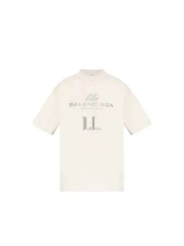 Luxury Balenciaga Activewear Medium Fit Short Sleeve T-Shirt White