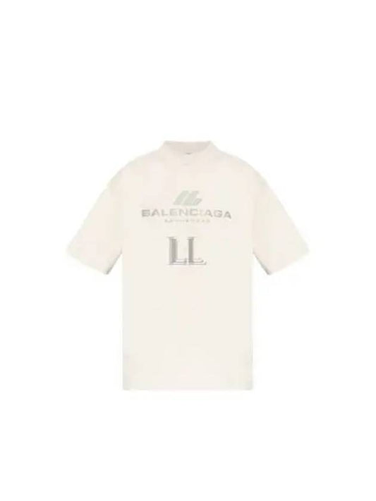 Luxury Balenciaga Activewear Medium Fit Short Sleeve T-Shirt White