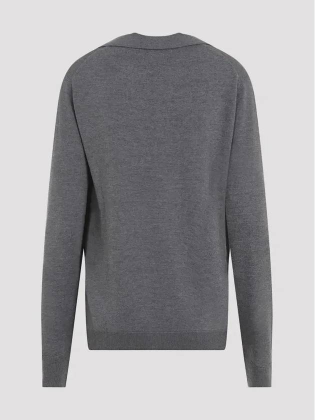Luxury Gucci Trending 2025 Extra Fine Wool Polo Shirt Grey