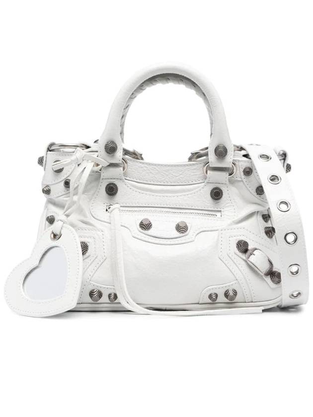 Luxury Balenciaga Neo Cagole Small Tote Bag White