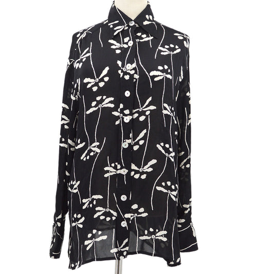 Luxury Chanel Fall 1994 CC floral-print silk shirt #40