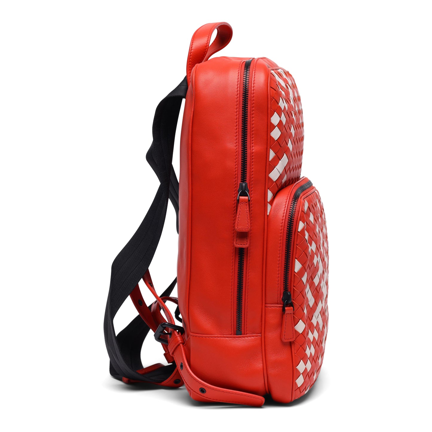 Luxury Bottega Veneta Intrecciato Woven Backpack