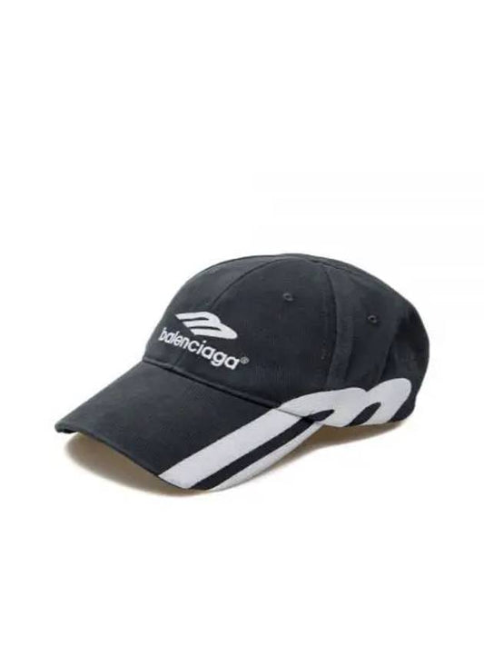 Luxury Balenciaga 3B Sports Icon Ball Cap Black