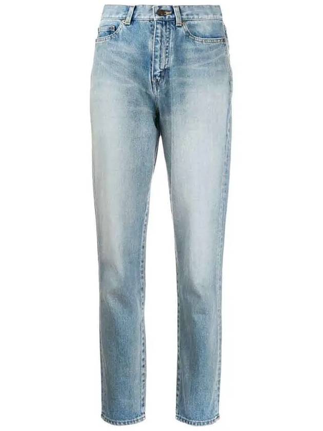 Luxury Saint Laurent Santa Monica Denim Carrot Fit Jeans Blue