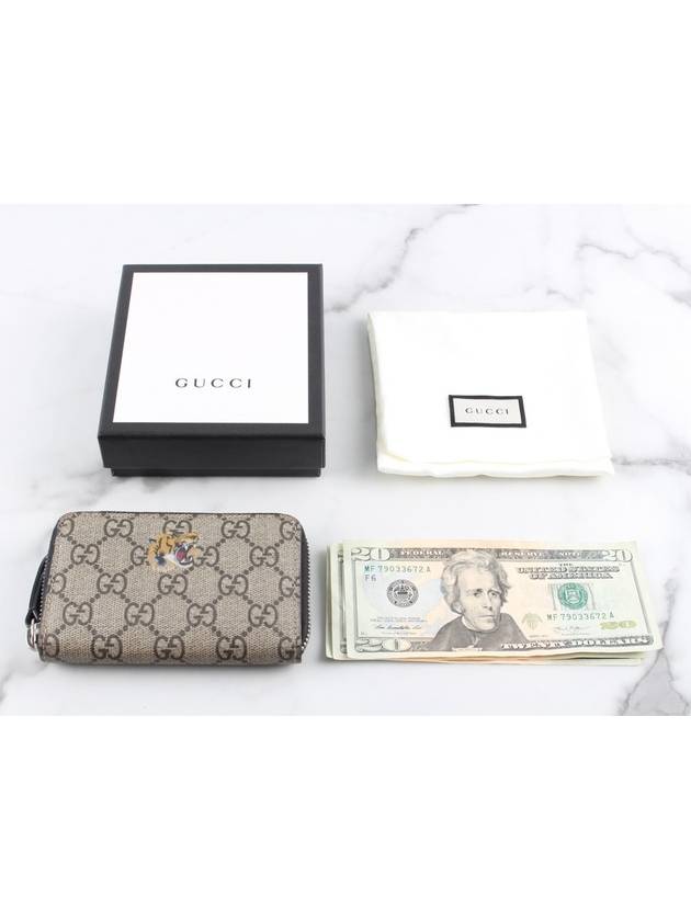Luxury Gucci Trending 2025 GG Supreme Zipper Card Case