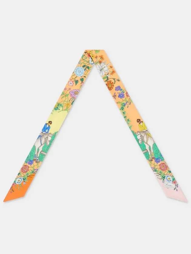 Luxury Gucci Trending 2025 All over Flora Print Silk Neck Bow 816715 3G001 5967