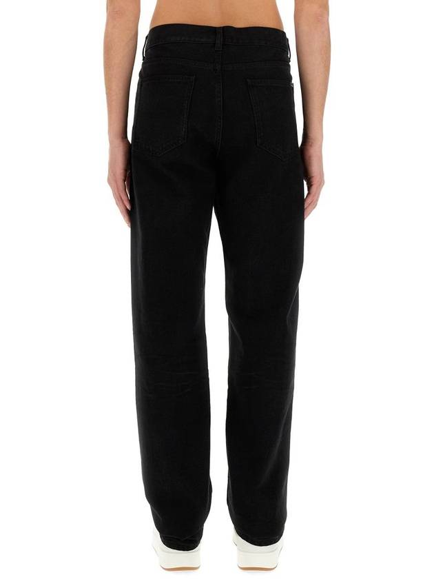 Luxury Saint Laurent Denim Cotton Straight Jeans Black