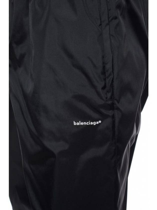 Luxury Balenciaga Logo Training Track Pants Black