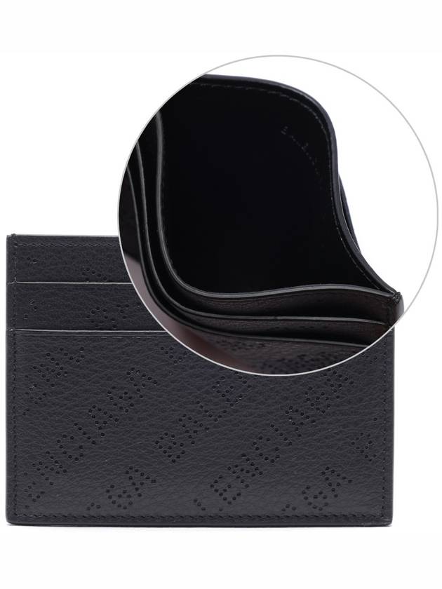 Luxury Balenciaga Logo Perforated Cash Card Holder Black