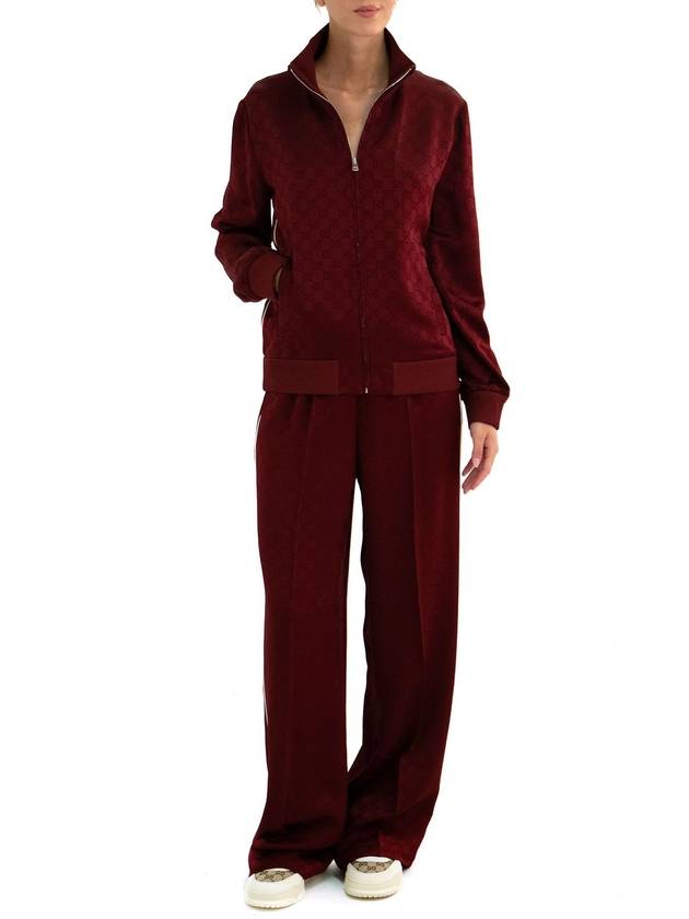 Luxury Gucci Trending 2025 GG Jacquard Zip Up Jacket Red