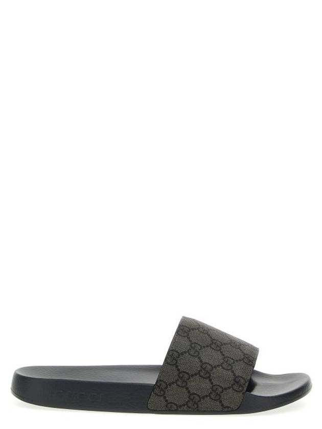 Luxury Gucci Trending 2025 GG Monogram Slider Slippers Grey