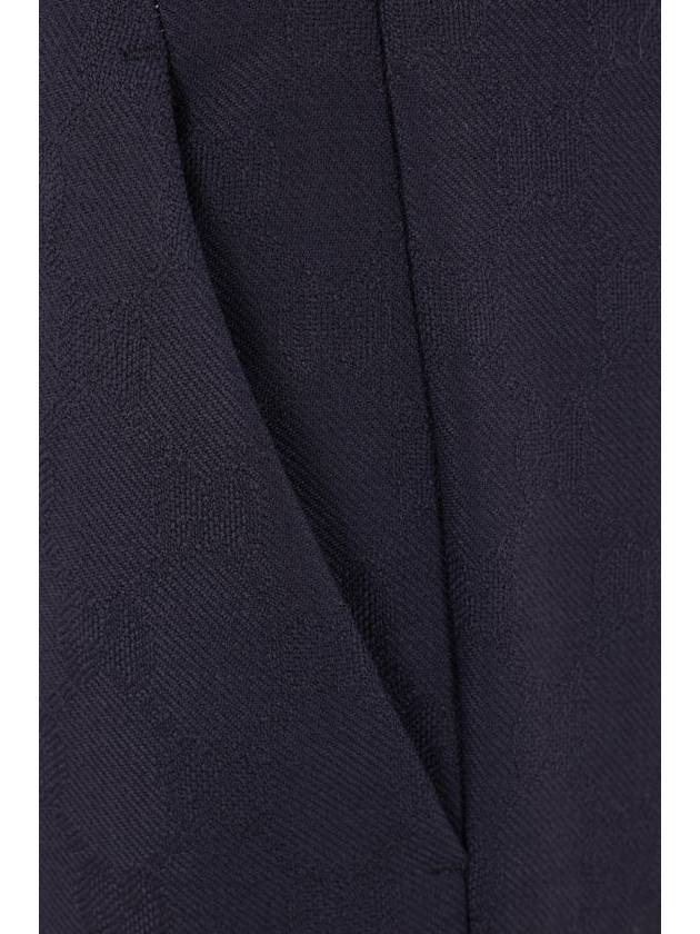 Luxury Gucci Trending 2025 GG Wool Straight Pants Dark Blue