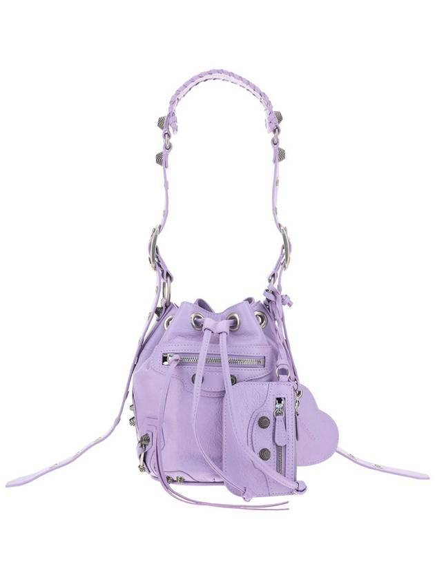 Luxury Balenciaga Le Cagole Bucket Bag Purple