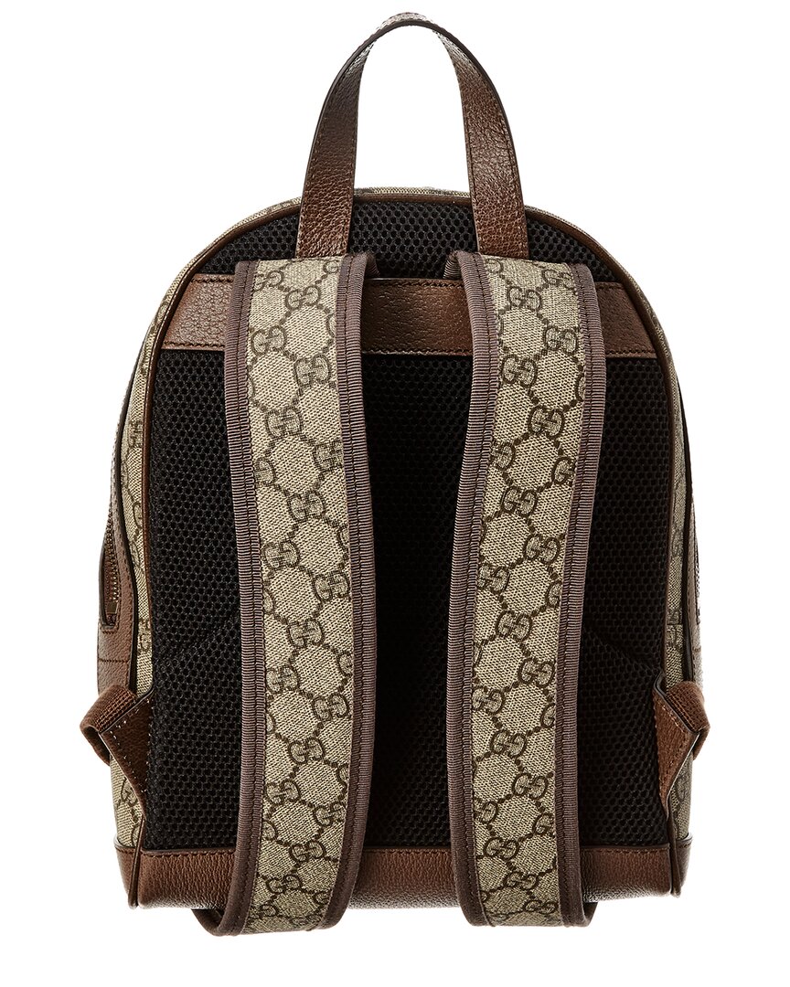 Luxury Gucci Trending 2025 Ophidia Small GG Supreme Canvas & Leather Backpack, Brown