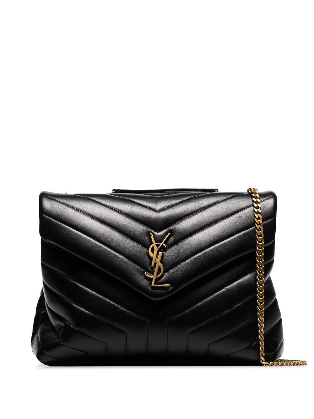 Luxury Saint Laurent Women's Medium Loulou Shoulder Bag in Black | Size UNICA | 574946DV727