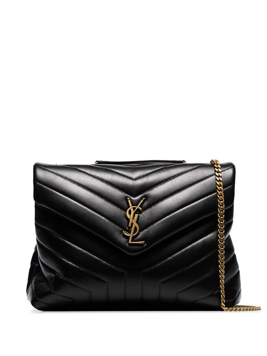Luxury Saint Laurent Women's Medium Loulou Shoulder Bag in Black | Size UNICA | 574946DV727