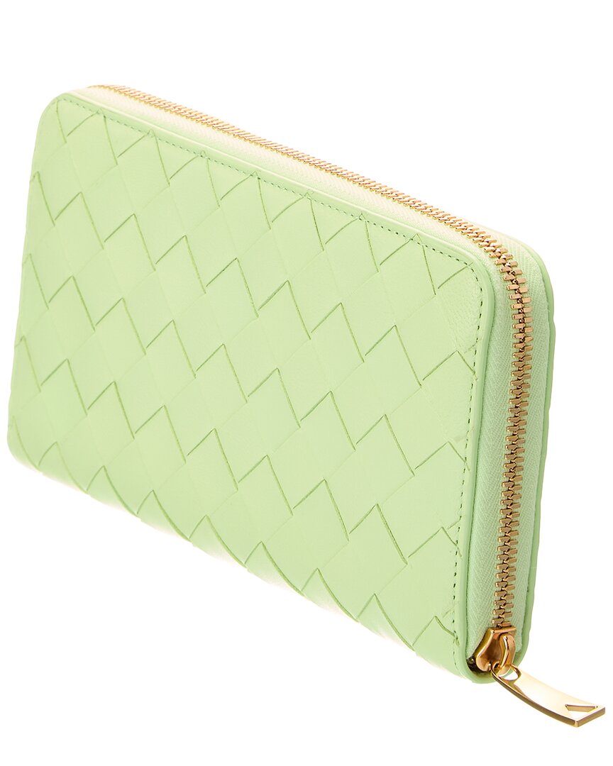 Luxury Bottega Veneta Intrecciato Leather Zip Around Wallet