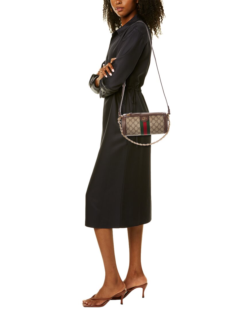 Luxury Gucci Trending 2025 Ophidia Small GG Supreme Canvas & Leather Shoulder Bag