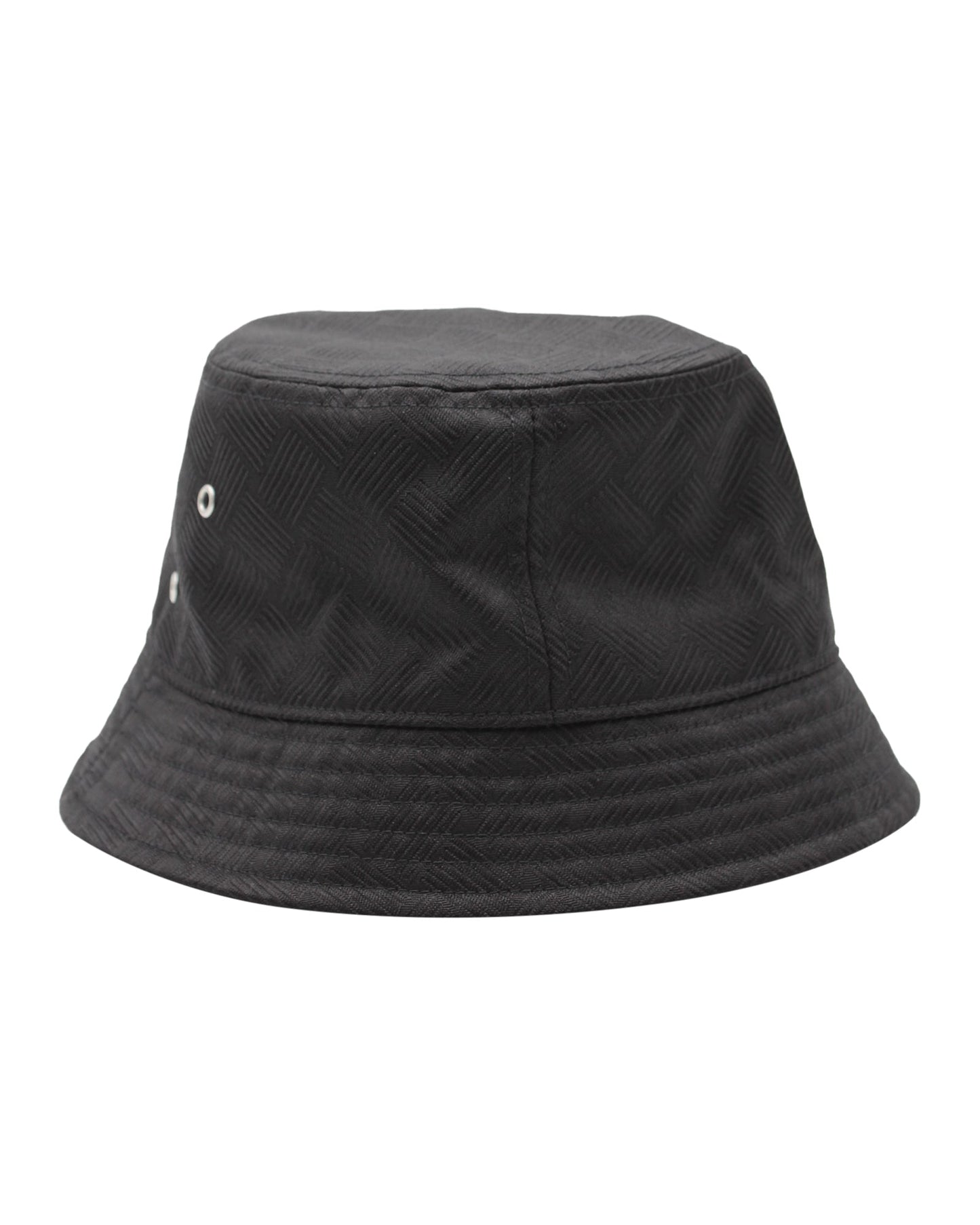 Luxury Bottega Veneta Intrecciato Effect Bucket Hat in Black Polyamide